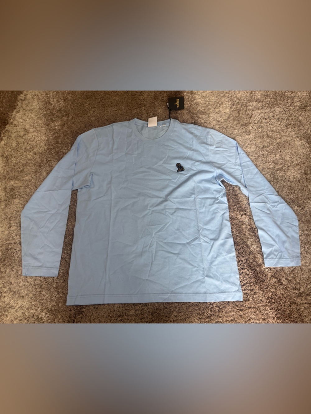 OVO CLASSIC LONG-SLEEVE TEE - LIGHT BLUE